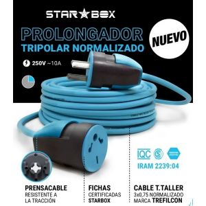 ALARGUE PROLONGADOR 3X0.75MM DE 5 MTS STAR BOX - Vista 3