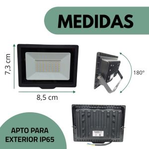 REFLECTOR LED 10W EXTERIOR CANDELA - Vista 6