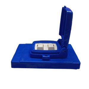 CAPSULADA SUPERFICIE 16 MIGNON 10X5 AZUL CON 2 INTERRUPTOR EXULTT - Vista 2