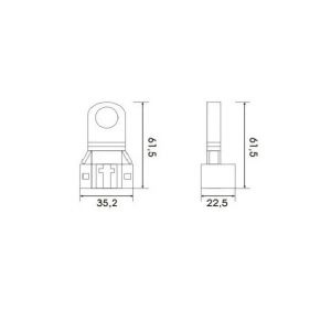 JUEGO DE ZOCALO C/ ROTOR PARA TUBO LED  EXULTT - Vista 1