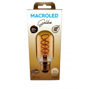 LAMPARA TUBO GOLDEN FILAMENTO LED 4W E27 MACROLED - Vista 1