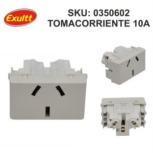 MODULO 1 TOMACORRIENTE 10A BLANCO LINEA URBANA EXULTT - Vista 3