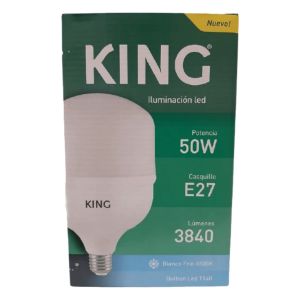 LAMPARA BULBON LED 50W E27 FRIO 6500K KING - Vista 1