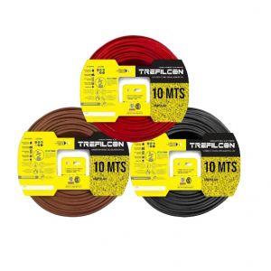 CABLE UNIPOLAR 2.5 MM TREFILCON X 10M PACK X 3 COLORES (MARRON - ROJO- NEGRO)