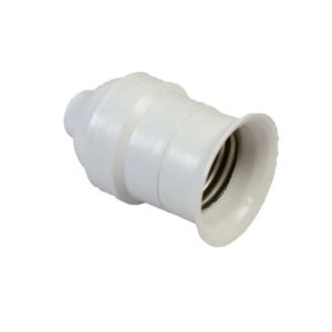 PORTALAMPARAS E27 PLASTICO 3 PIEZAS BLANCO S-BOX