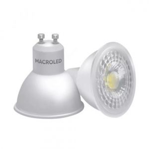 LAMPARA DICROICA LED 7W GU10 DE PVC MACROLED