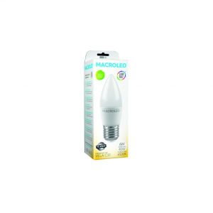 LAMPARA VELA LED 6W E27 MACROLED - Vista 1