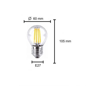 LAMPARA BULBO FILAMENTO DECO COLOR LED 4W E27 MACROLED - Vista 8