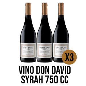 VINO DON DAVID SYRAH 750 CC X 3 UNIDADES - Vista 1