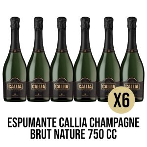 VINO ESPUMANTE CALLIA CHAMPAGNE BRUT NATURE 750 CC X6 UNIDADES - Vista 1