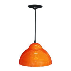 LAMPARA COLGANTE CAMPANA 1 LUZ FLUO NARANJA STAR BOX