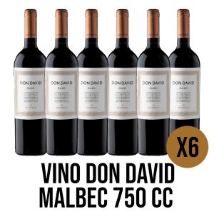 VINO DON DAVID MALBEC 750 CC X 6 UNIDADES - Vista 1