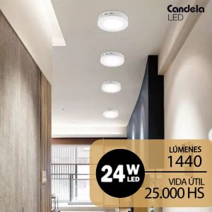 PANEL LED 24W REDONDO APLICAR CANDELA - Vista 5