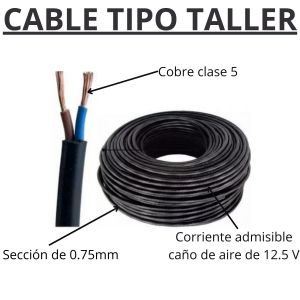 CABLE TIPO TALLER 2X0.75 MM X 100 METROS EPUYEN - Vista 4