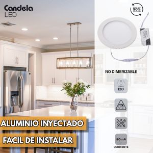 PANEL LED 18W REDONDO EMBUTIR CANDELA - Vista 8