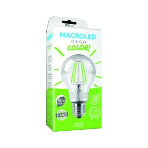 LAMPARA BULBO FILAMENTO DECO COLOR LED 4W E27 MACROLED - Vista 5