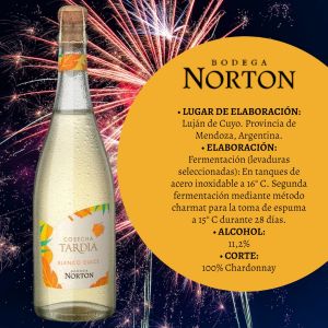 VINO NORTON ESPUMANTE COSECHA TARDIA 750 ML - Vista 2