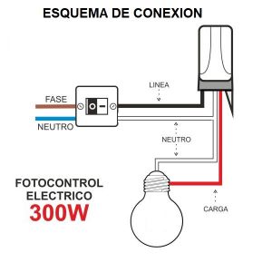 FOTOCONTROL PARA LAMPARA LED 300W 3 CABLES - Vista 2