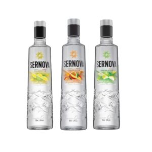 VODKA SERNOVA FRESH CITRUS + TROPICAL PASSION +  SWEET APPLE PEAR 700 CC