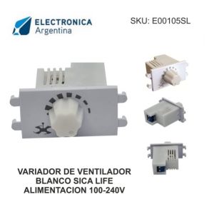 MODULO VARIADOR DE VENTILADOR BLANCO SICA LIFE - Vista 1