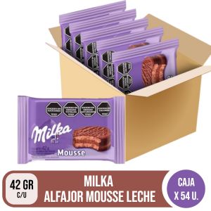 ALFAJOR MILKA MOUSSE LECHE 42 GR X 54 UNIDADES