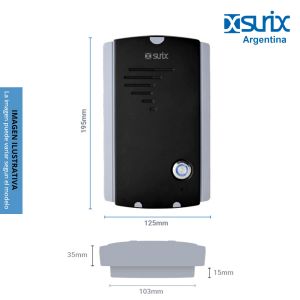 FRENTE LINEA COMPAC C/CAMARA  IP ACCESS SURIX 1 PULSADOR + LECTOR RFID INTEGRADO - Vista 4