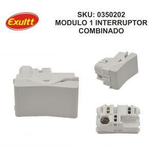 MODULO 1 INTERRUPTOR COMBINADO (1 PUNTO) LINEA URBANA EXULTT - Vista 1