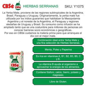 PAQUETE YERBA CBSE TRADICIONAL 500 GR X 12 UNIDADES - Vista 2