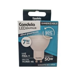 LAMPARA LED DICROICA 7W GU10 DIMERIZABLE CANDELA - Vista 1