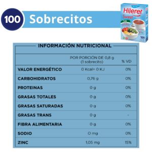 EDULCORANTE HILERET SWEET FORTE 100 SOBRES - Vista 3