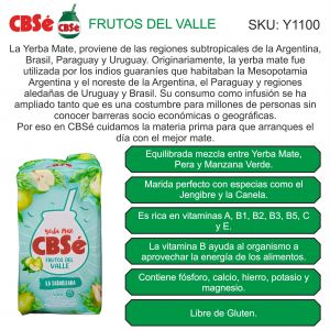 YERBA CBSE FRUTOS DEL VALLE 500 GR X 12 UNIDADES - Vista 2