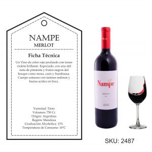 VINO NAMPE MERLOT 750 CC - Vista 1