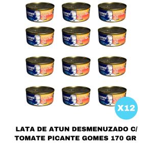 LATA DE ATUN DESMENUZADO C/ TOMATE PICANTE GOMES 170 GR X 12 UNIDADES - Vista 1