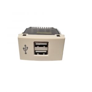 MODULO 1 CARGADOR USB 2A DOBLE BEIGE PLEIN EXULTT