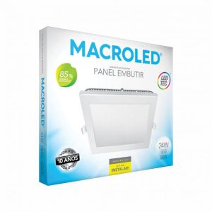 PANEL LED EMBUTIR CUADRADO 24W MACROLED - Vista 3