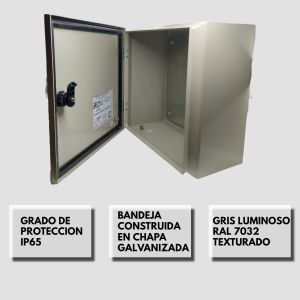 GABINETE METALICO ESTANCO IP65 300X300X160 FORLI - Vista 3