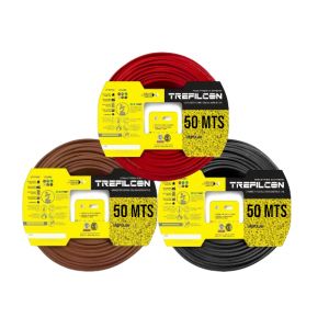 CABLE UNIPOLAR 1.5 MM TREFILCON X 50M PACK X 3 COLORES (MARRON - ROJO- NEGRO)