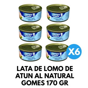 LATA DE LOMO DE ATUN AL NATURAL GOMES 170 GR X 6 UNIDADES - Vista 1