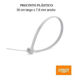 PRECINTO DE NYLON 7.6MM X300MM - BLANCO X 50 UNIDADES INTECK - Vista 2