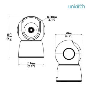 CÁMARA IP WIFI SMART HOME  TIPO MINI PT RESOLUCION 2MPX LENTE FIJO 4,0MM UNIVIEW - Vista 5