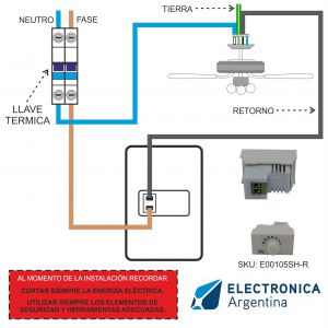 MODULO VARIADOR DE VENTILADOR BLANCO SICA HABITAT / RICHI - Vista 2