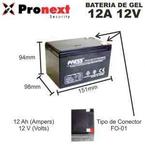 BATERIA DE GEL DE 12V 12 AH PRESS - Vista 1