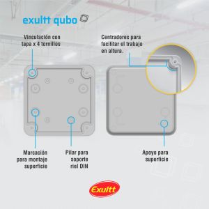 CAJA DE PASO ESTANCA IP65 EXTERIOR 115 X 115 X 80 MM - Vista 5