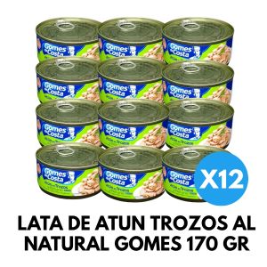 LATA DE ATUN TROZOS AL NATURAL GOMES 170 GR X 12 UNIDADES - Vista 1