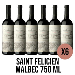 SAINT FELICIEN MALBEC 750 ML X 6 UNIDADES - Vista 1