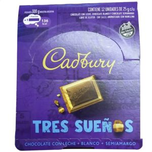 CHOCOLATE CADBURY TRES SUEÑOS 25 GR - Vista 1