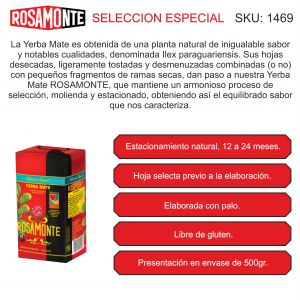 YERBA ROSAMONTE ESPECIAL 1000 GR X 10 UNIDADES - Vista 3