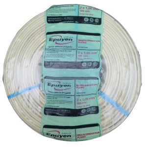 CABLE VAINA PLANA 2X1 MM X 100 METROS MARFIL EPUYEN