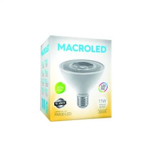 LAMPARA PAR 30 LED 11W E27 DE PVC MACROLED - Vista 1