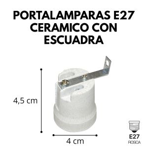 PORTALAMPARAS E27 CERAMICO CON ESCUADRA STAR BOX - Vista 2